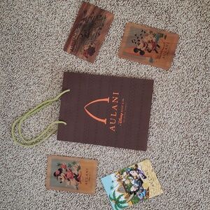 Disney Aulani 100% Hawaiian Koa wood postcards
